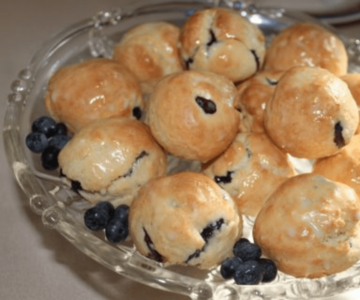 Glazed Blueberry Biscuits